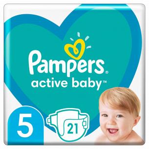 Подгузники Pampers Active Baby Размер 5 (11-16 кг), 21 шт