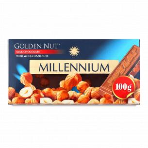 Шоколад Millennium Gold молочный с орехами 33