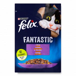 Корм для котов Felix Fantastic с ягненком в желе