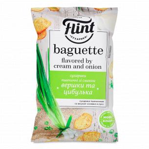 Сухарики Flint Baguette пшен смак вершки-цибулька