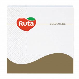 Салфетки Ruta 3-слойные белые 33х33см О15