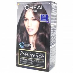 Краска для волос L`Oreal RECITAL Preference тон 4.01