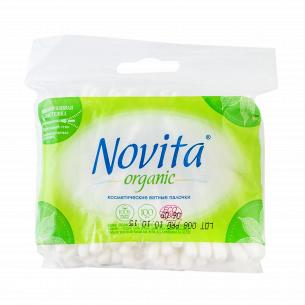 Палочки ватные Novita Organic в полиэтиленовом пакете