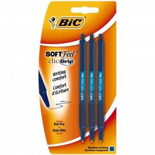 Ручка ВІС Soft Feal Click Grip тонкая линия 893221