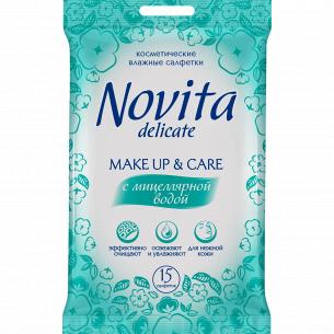 Салфетки для снятия макияжа Novita с мицелярной водой