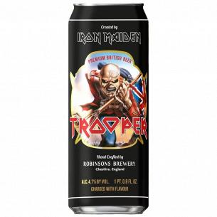 Пиво Iron Maiden Trooper янтарное ж/б