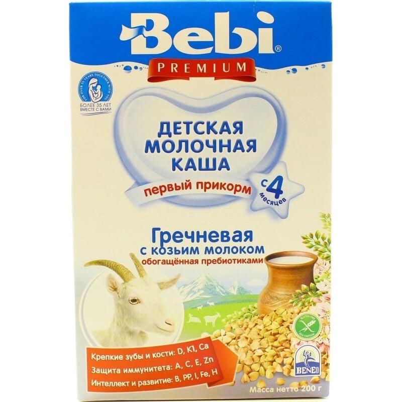 Каша Bebi на козьем молоке, гречневая, с 4х мес., 200гр.