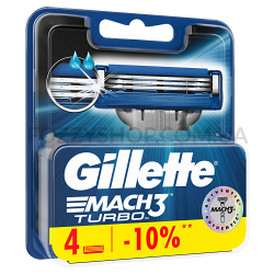 Сменные картриджи для бритья Gillette Mach 3 Turbo (4 шт)