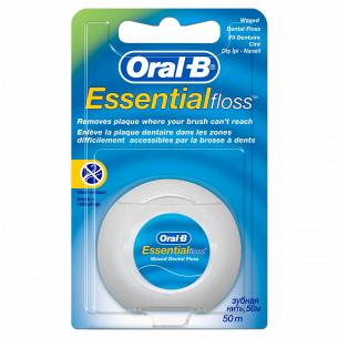 Нить для зубов Oral-B Essential floss Waxed мятная