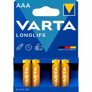 Батарейка VARTA LONGLIFE AAA BLI 4 ALKALINE