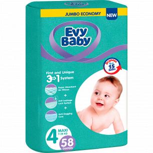 Подгузники Evy Baby Maxi 7-18 кг