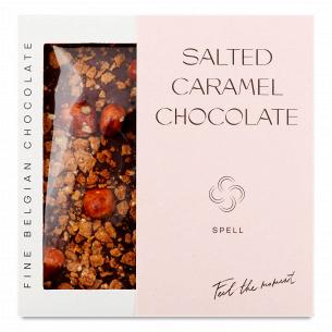 Шоколад Spell солона карамель-карамель з пластівцями-фундук