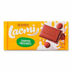 Шоколад молочний Roshen Lacmi подрібнений лісовий горіх