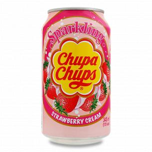 Напиток Chupa Chups клубника со сливками газированный ж/б