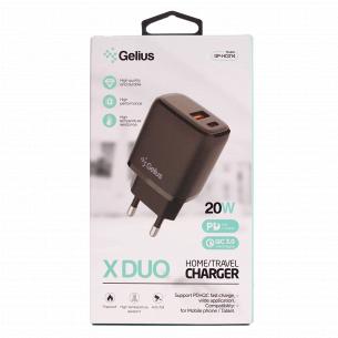 Устройство зарядное Gelius GPHC014 USB + TypeC черный