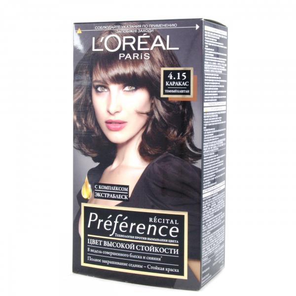 Краска для волос  L`Oreal RECITAL Preference тон 4.15
